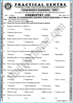 chemistry-9th-practical-centre-guess-paper-2025-science-group