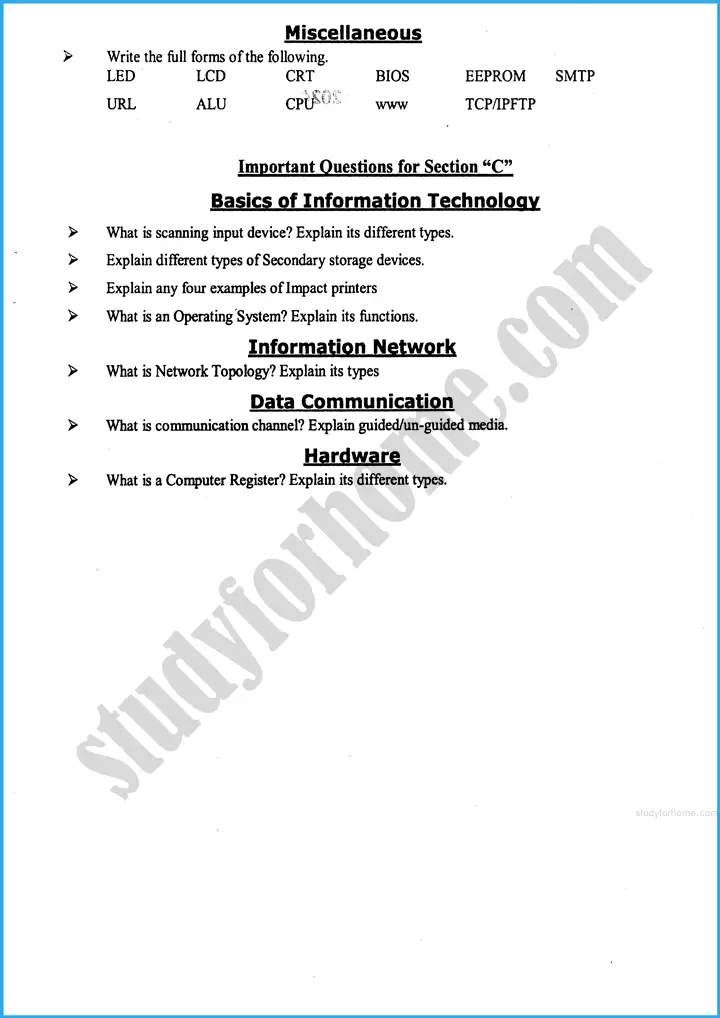 computer science 11th adamjee coaching guess paper 2025 science group 2