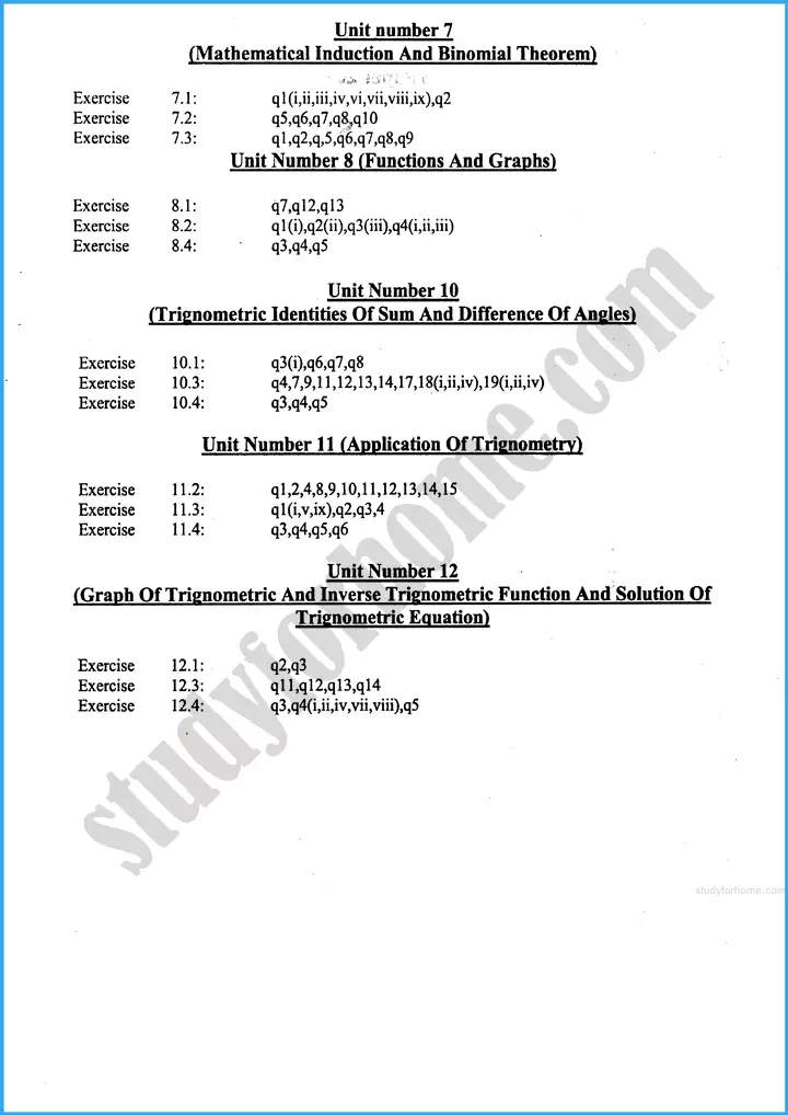 mathematics 11th adamjee coaching guess paper 2025 science group 2