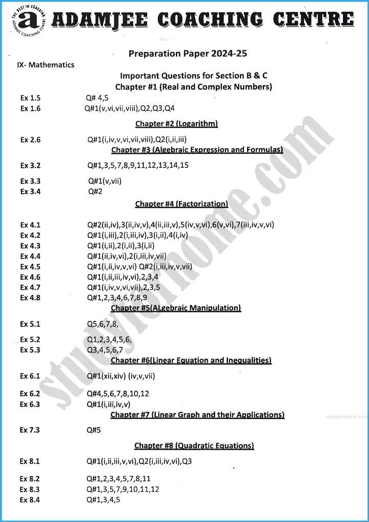 mathematics-9th-adamjee-coaching-guess-paper-2025-science-group