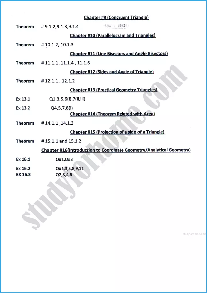 mathematics 9th adamjee coaching guess paper 2025 science group 2