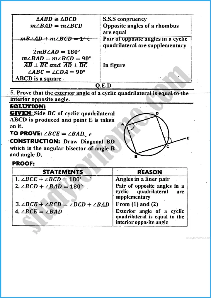 angle in a segment of a circle exercise 28 2 mathematics class 10th 05