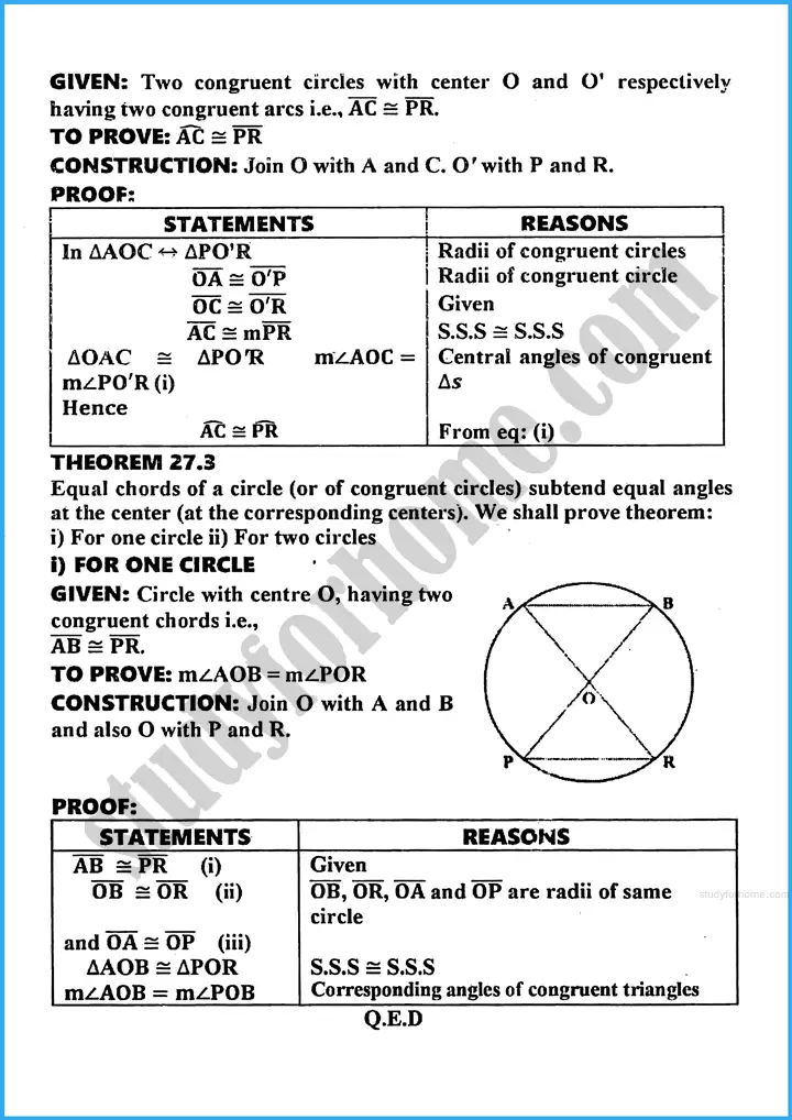 chords and arcs definition and formulae mathematics class 10th 03