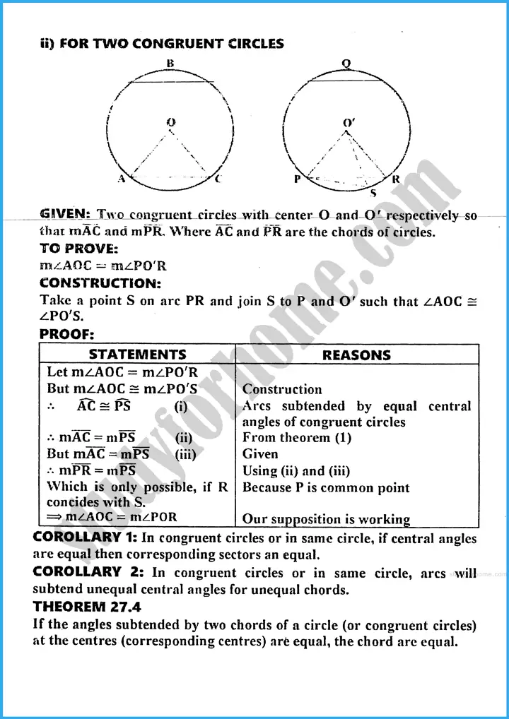 chords and arcs definition and formulae mathematics class 10th 04