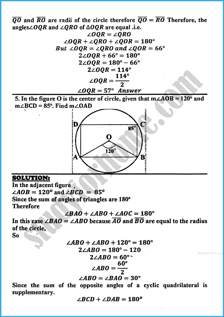 chords and arcs exercise 27 1 mathematics class 10th 04