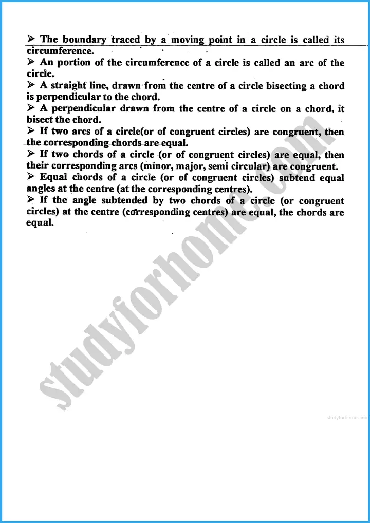 chords and arcs review exercise 27 mathematics class 10th 02