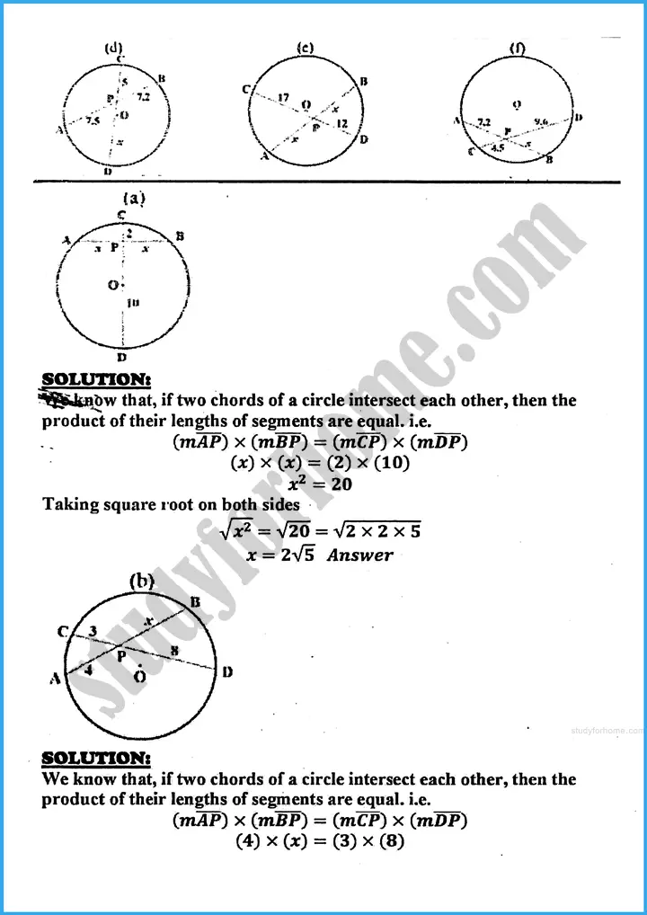 chords of a circle exercise 25 3 mathematics class 10th 08