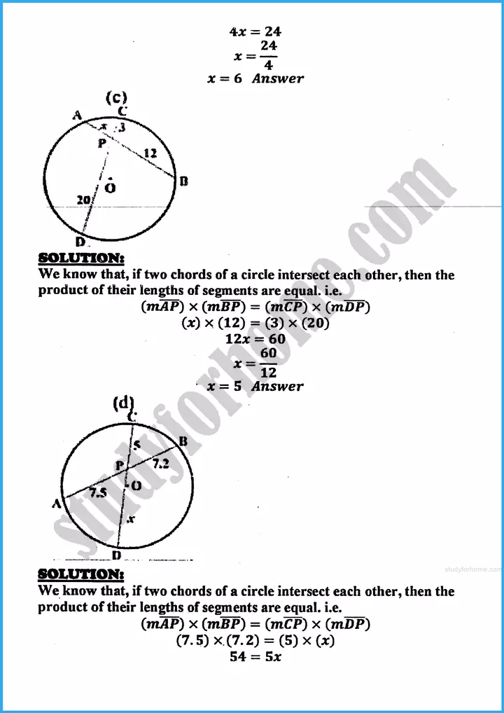 chords of a circle exercise 25 3 mathematics class 10th 09