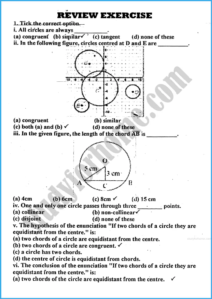 chords-of-a-circle-review-exercise-25-mathematics-class-10th