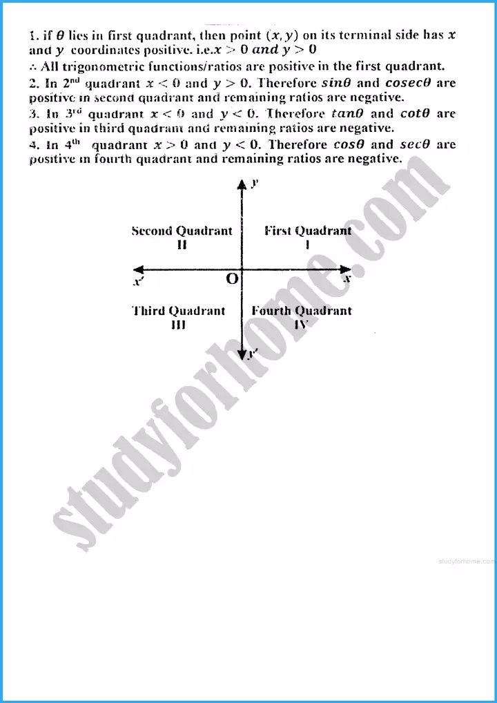 introduction to trigonometry definition and formulae mathematics class 10th 04