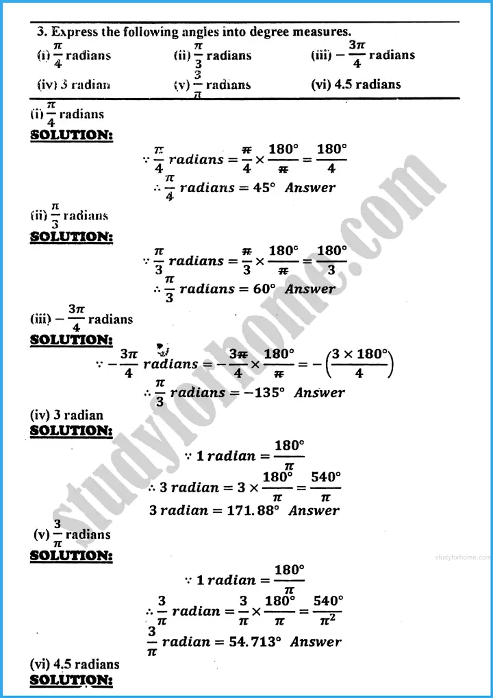 introduction to trigonometry exercise 30 1 mathematics class 10th 03