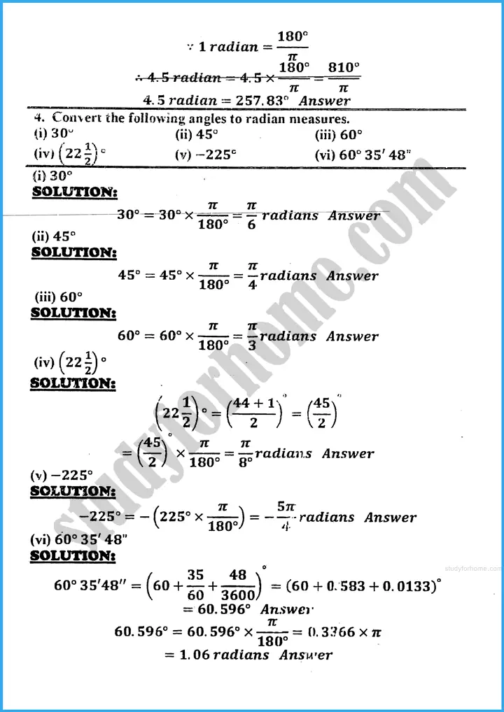 introduction to trigonometry exercise 30 1 mathematics class 10th 04