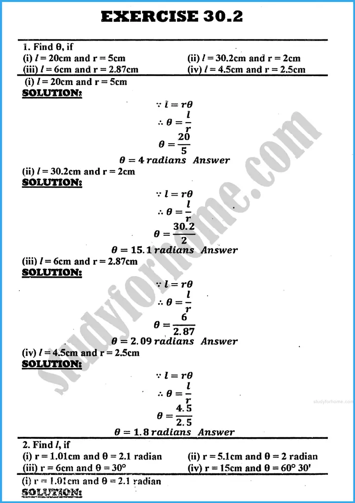 introduction to trigonometry exercise 30 2 mathematics class 10th 01