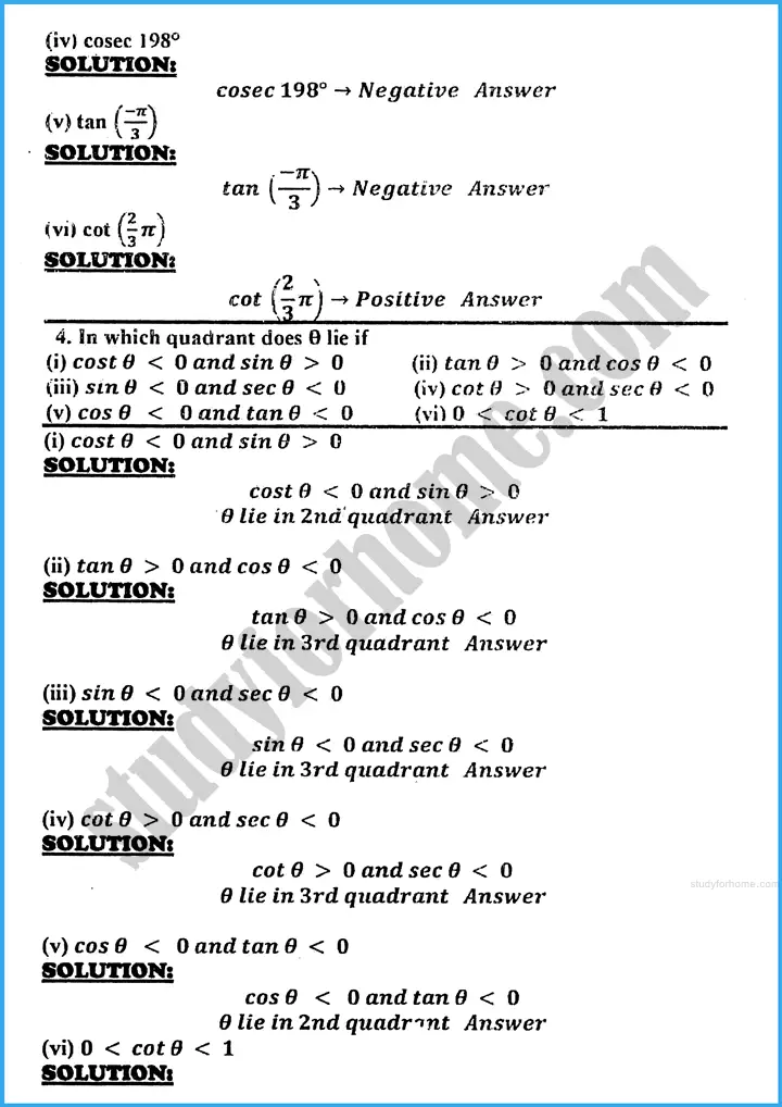 introduction to trigonometry exercise 30 3 mathematics class 10th 03