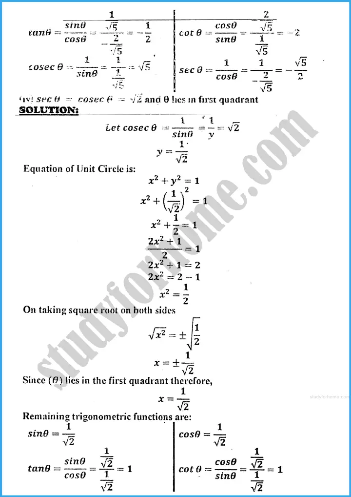 introduction to trigonometry exercise 30 3 mathematics class 10th 08