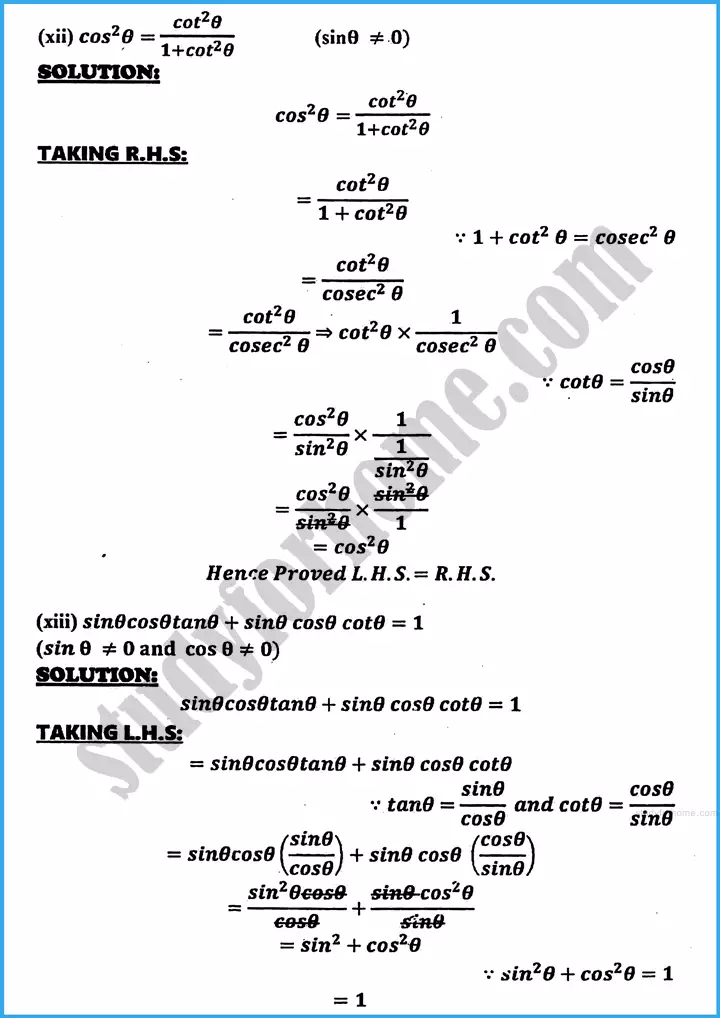 introduction to trigonometry exercise 30 4 mathematics class 10th 08