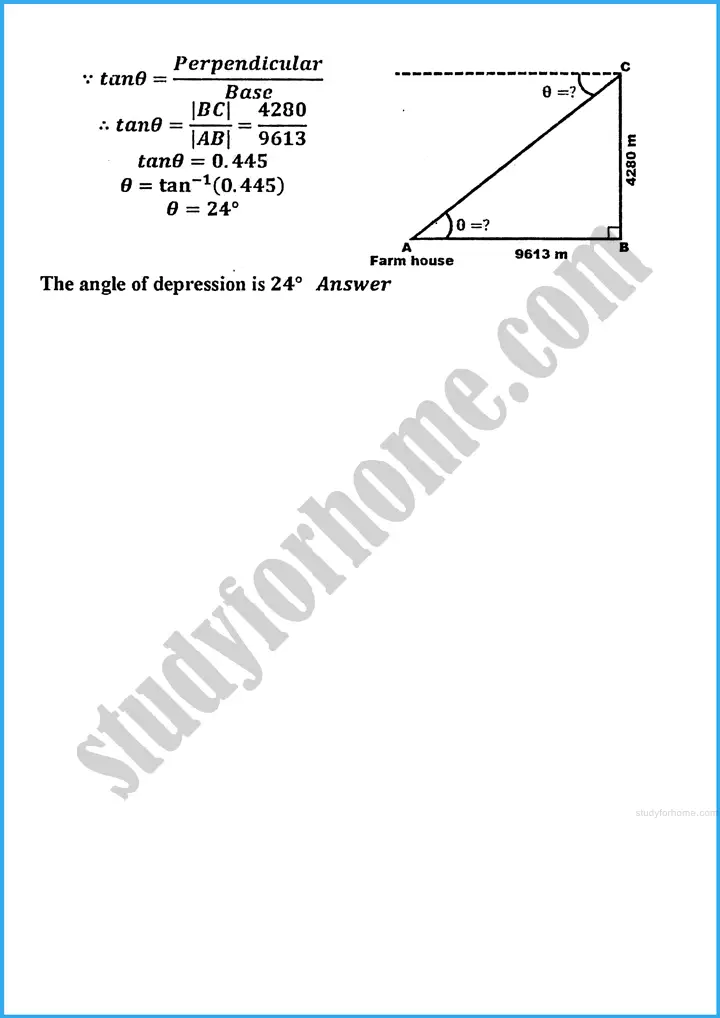 introduction to trigonometry exercise 30 5 mathematics class 10th 04