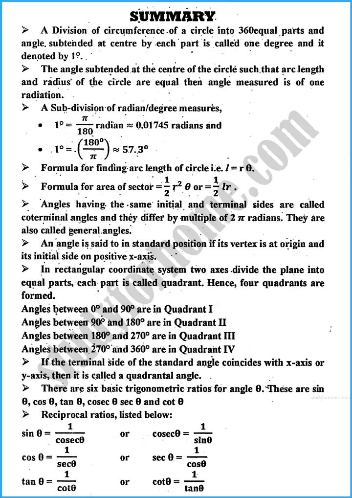 introduction to trigonometry review exercise 30 mathematics class 10th 04