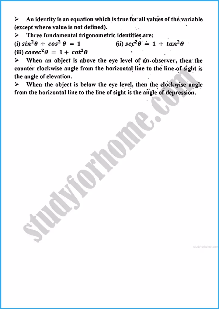 introduction to trigonometry review exercise 30 mathematics class 10th 06