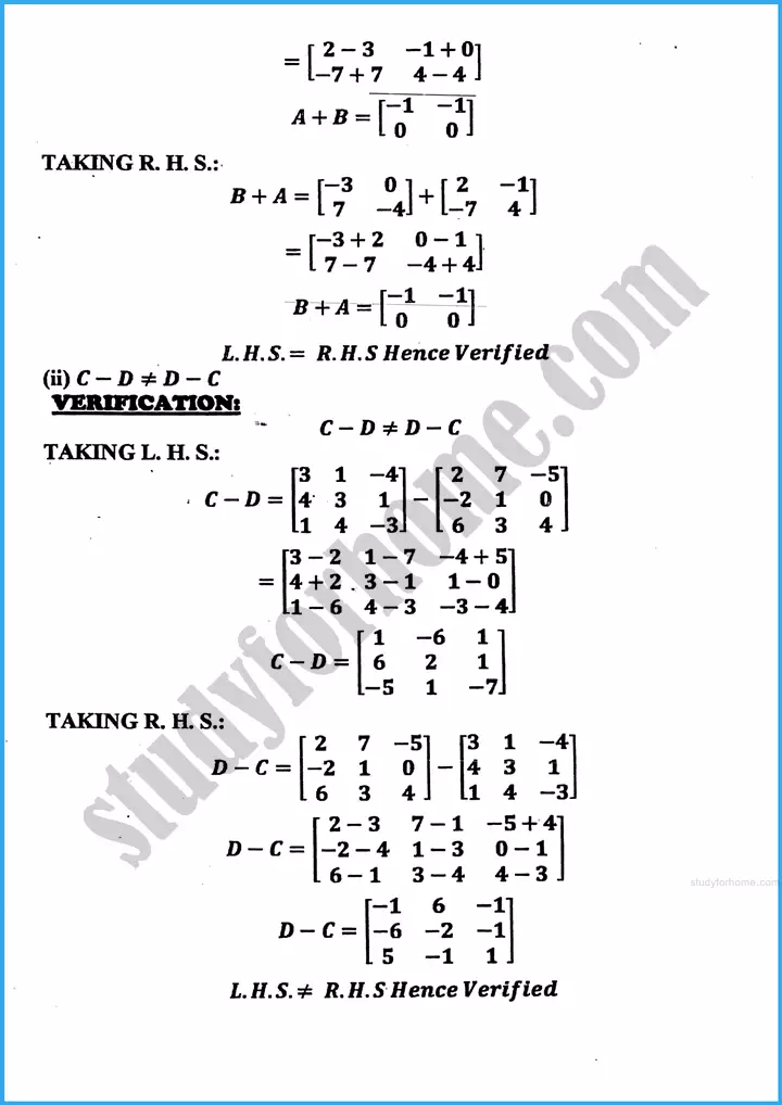 matrices and determinants exercise 19 1 mathematics class 10th 08