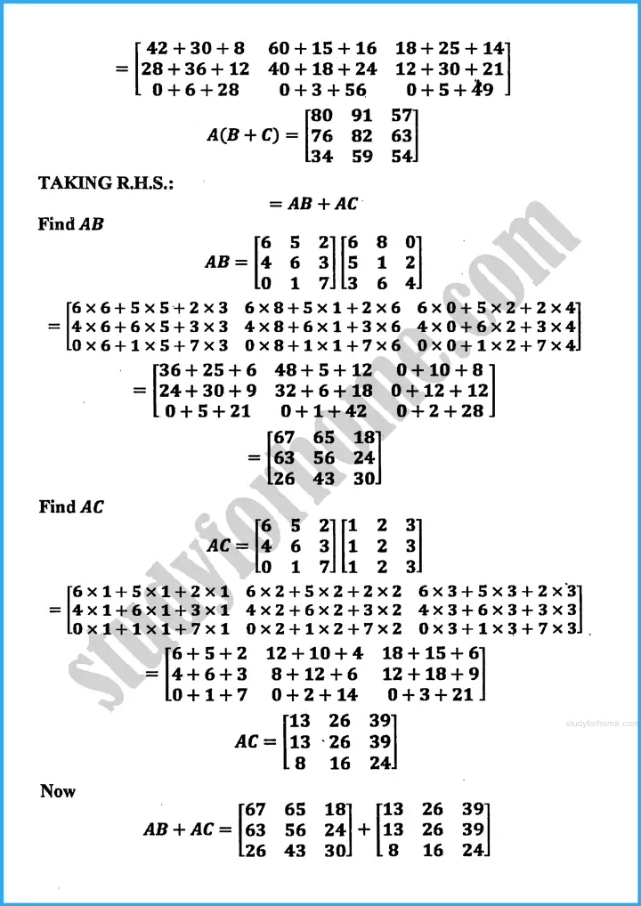 matrices and determinants exercise 19 1 mathematics class 10th 17