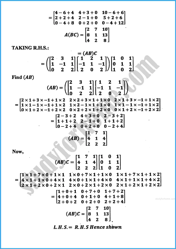 matrices and determinants exercise 19 1 mathematics class 10th 19