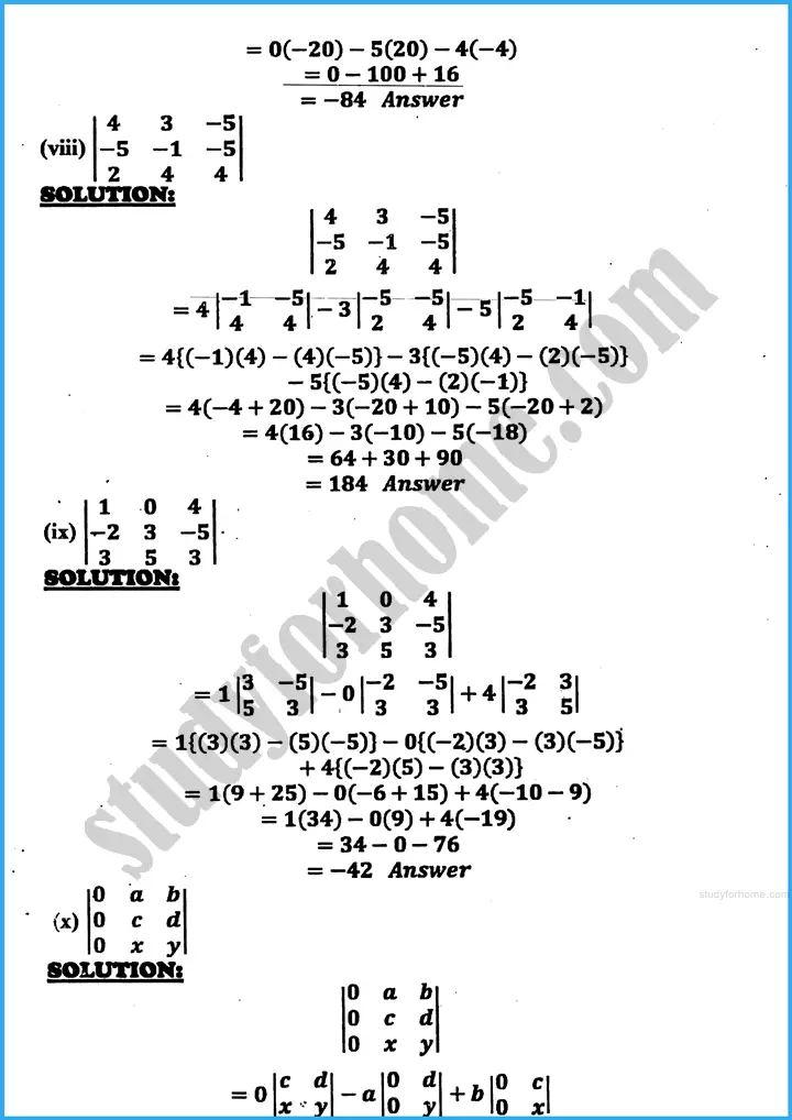 matrices and determinants exercise 19 2 mathematics class 10th 03