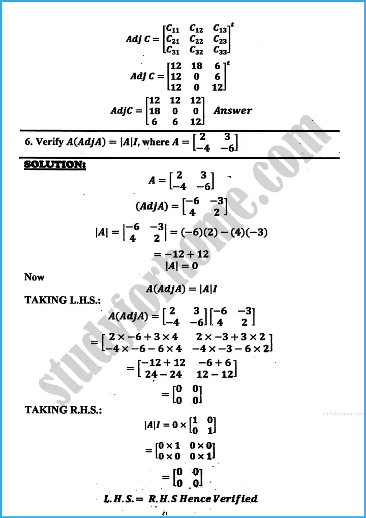 matrices and determinants exercise 19 2 mathematics class 10th 08