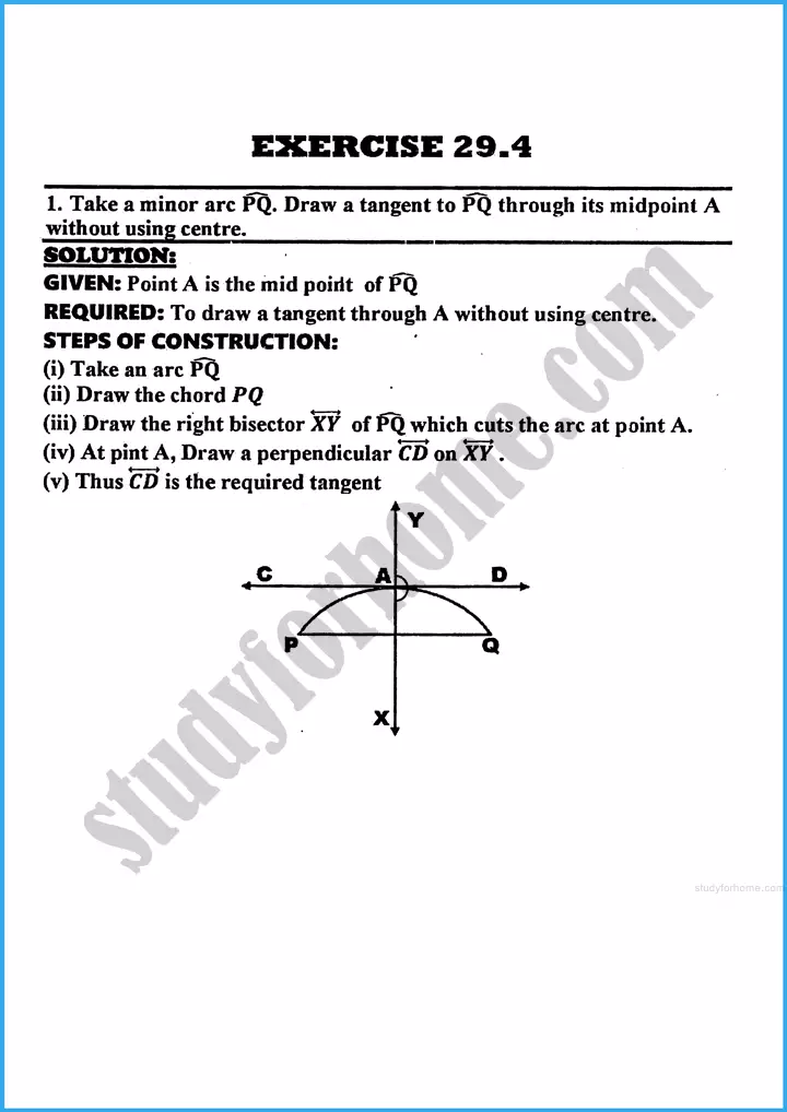 practical geometry circles exercise 29 4 mathematics class 10th 01