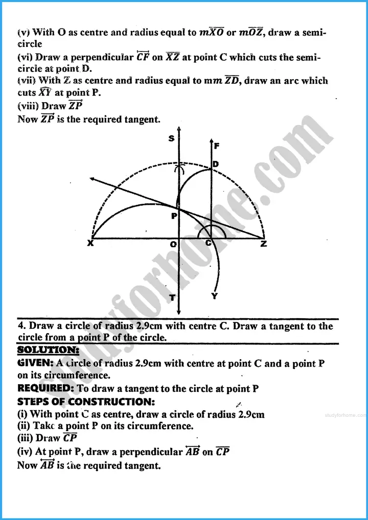 practical geometry circles exercise 29 4 mathematics class 10th 03