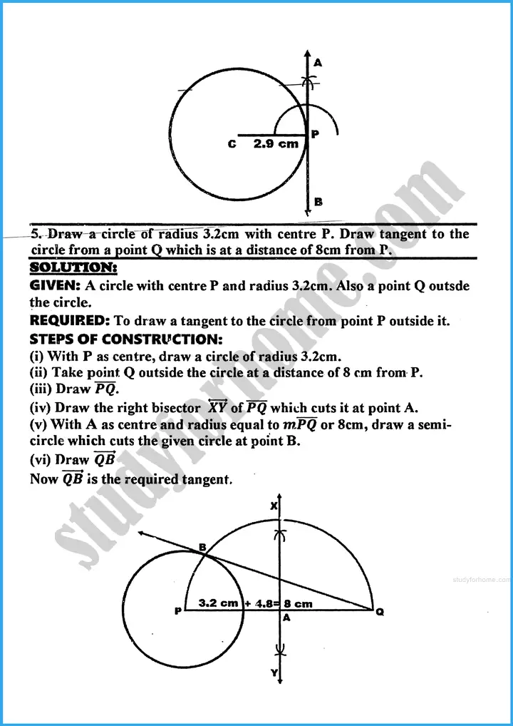 practical geometry circles exercise 29 4 mathematics class 10th 04