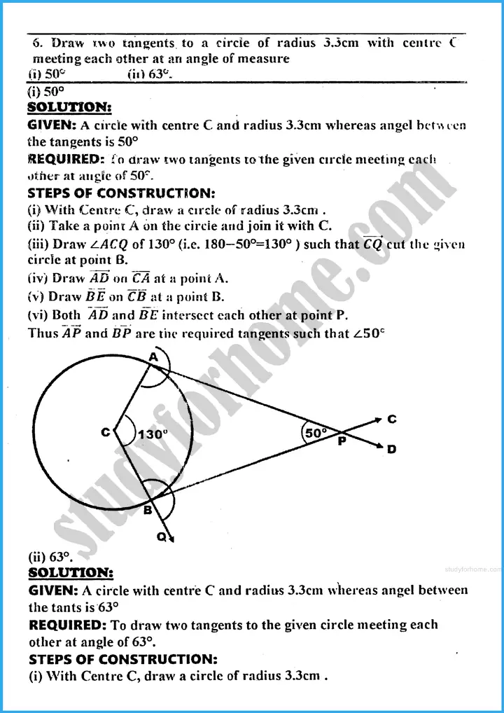 practical geometry circles exercise 29 4 mathematics class 10th 05