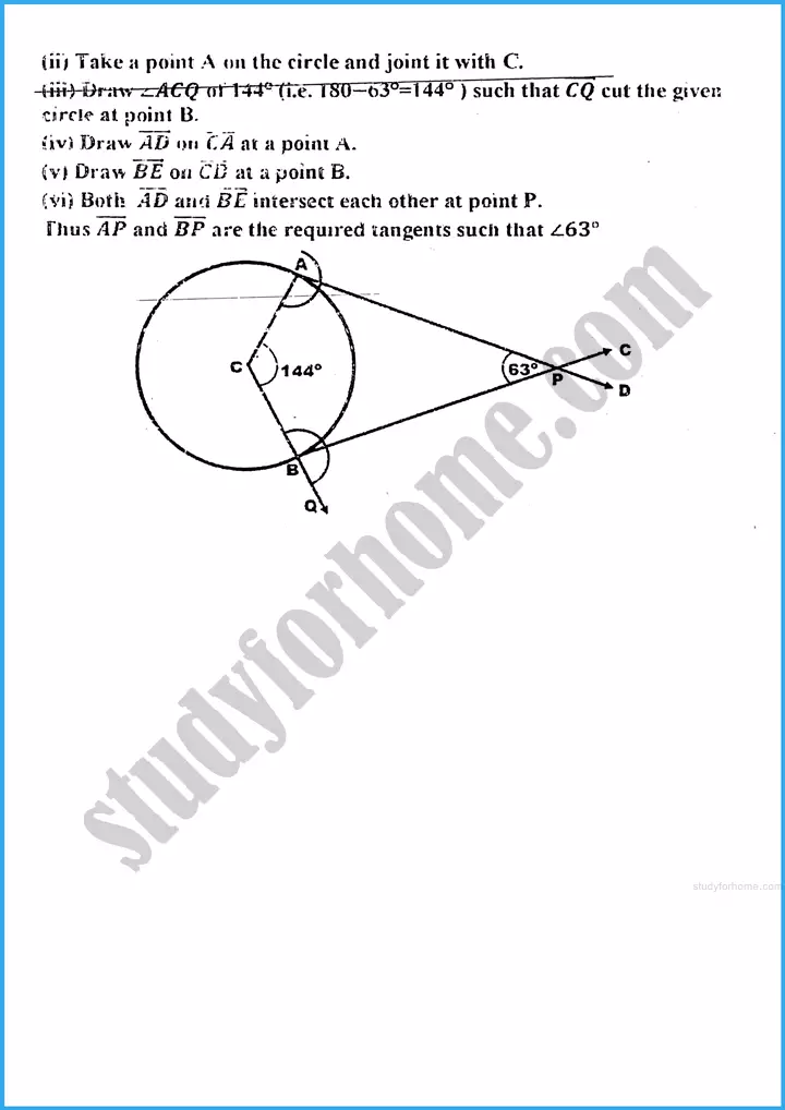 practical geometry circles exercise 29 4 mathematics class 10th 06