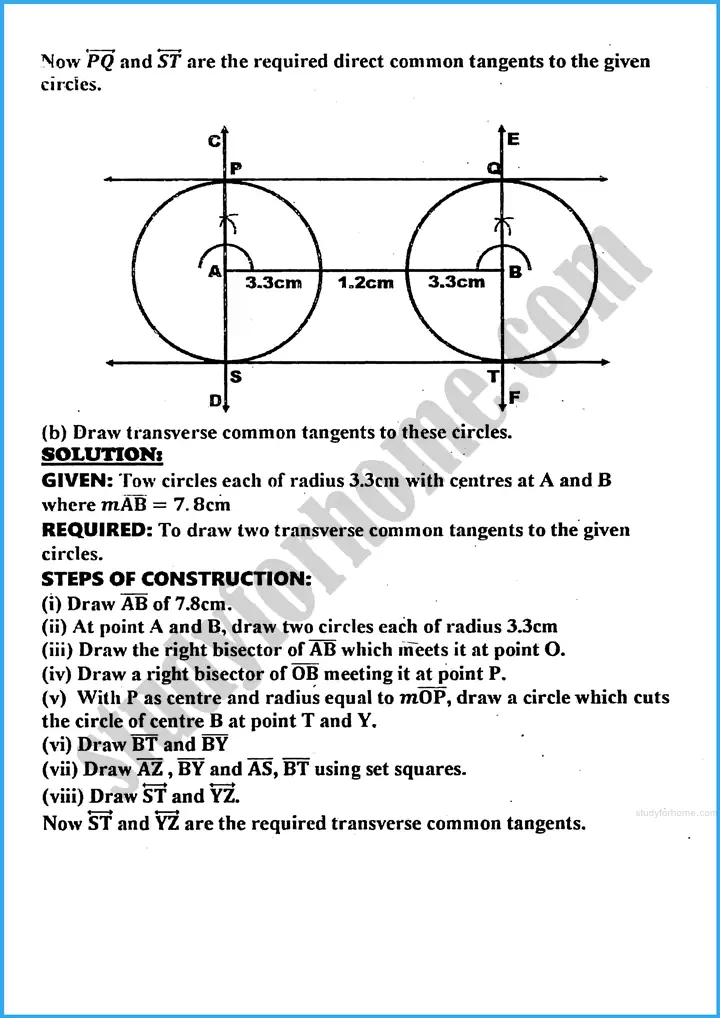 practical geometry circles exercise 29 5 mathematics class 10th 02