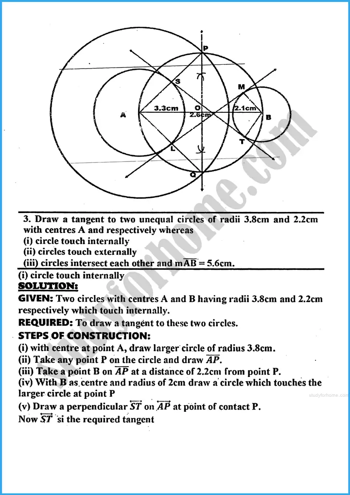 practical geometry circles exercise 29 5 mathematics class 10th 05