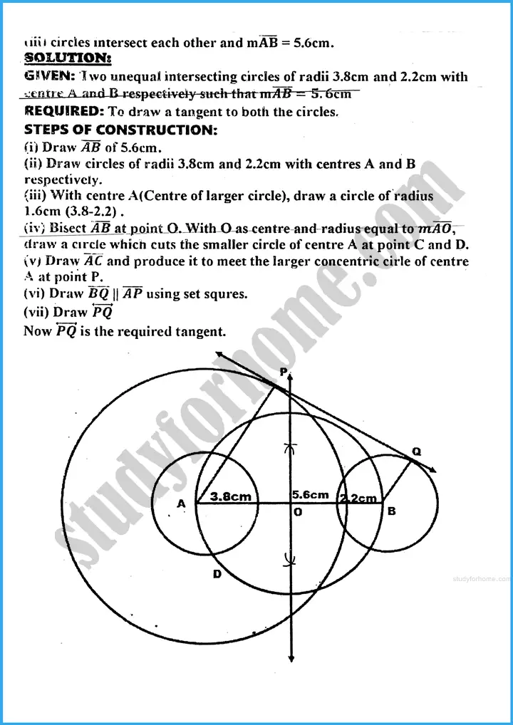 practical geometry circles exercise 29 5 mathematics class 10th 07