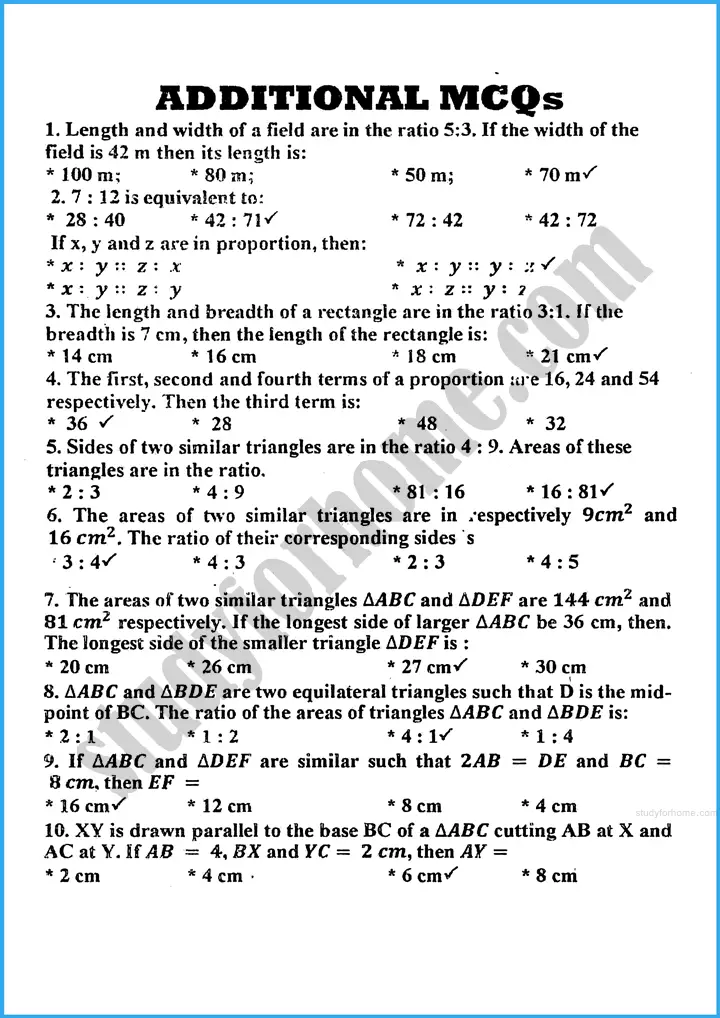 ratio-and-proportion-mcqs-mathematics-class-10th