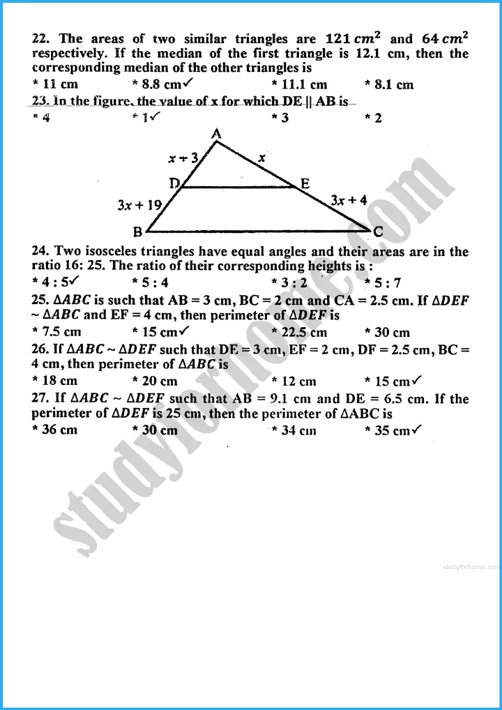 ratio and proportion mcqs mathematics class 10th 03