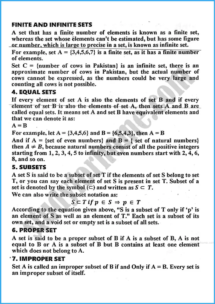 sets and functions definition and formulae mathematics class 10th 02