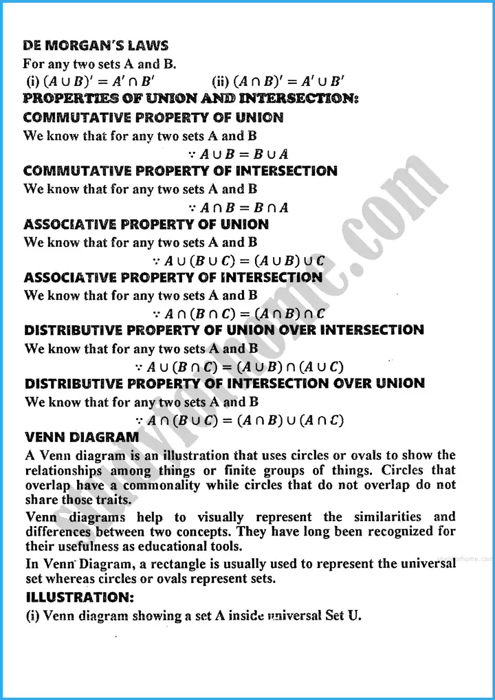 sets and functions definition and formulae mathematics class 10th 05