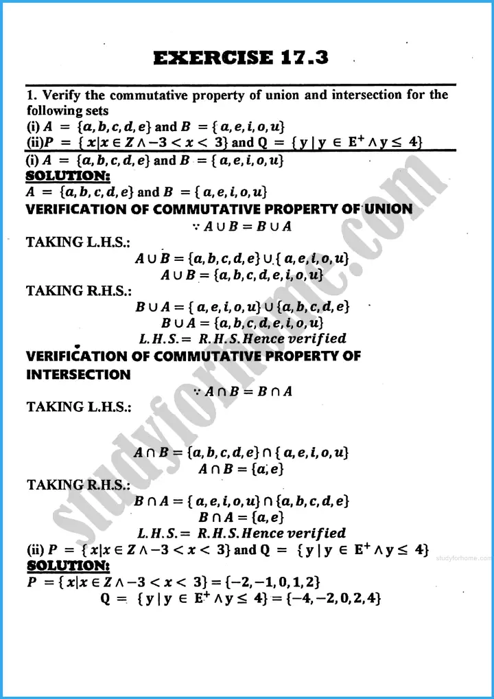 sets and functions exercise 17 3 mathematics class 10th 01