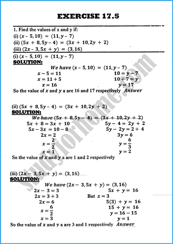 sets and functions exercise 17 5 mathematics class 10th 01