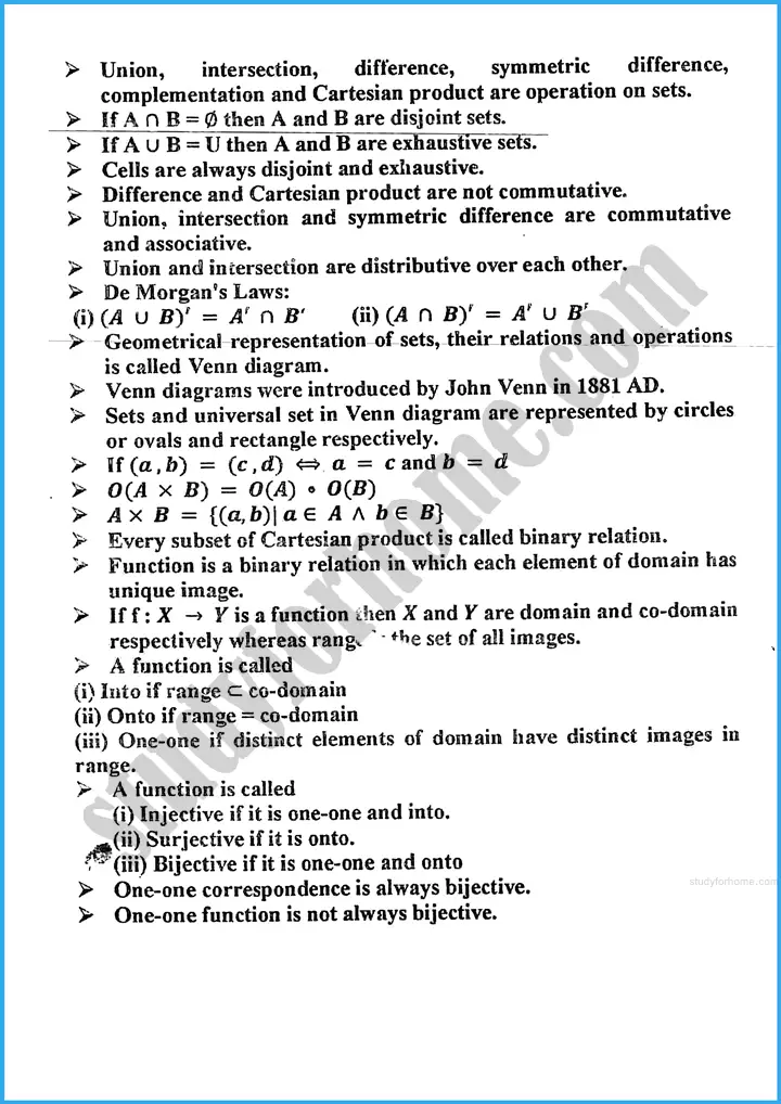 sets and functions review exercise 17 mathematics class 10th 07