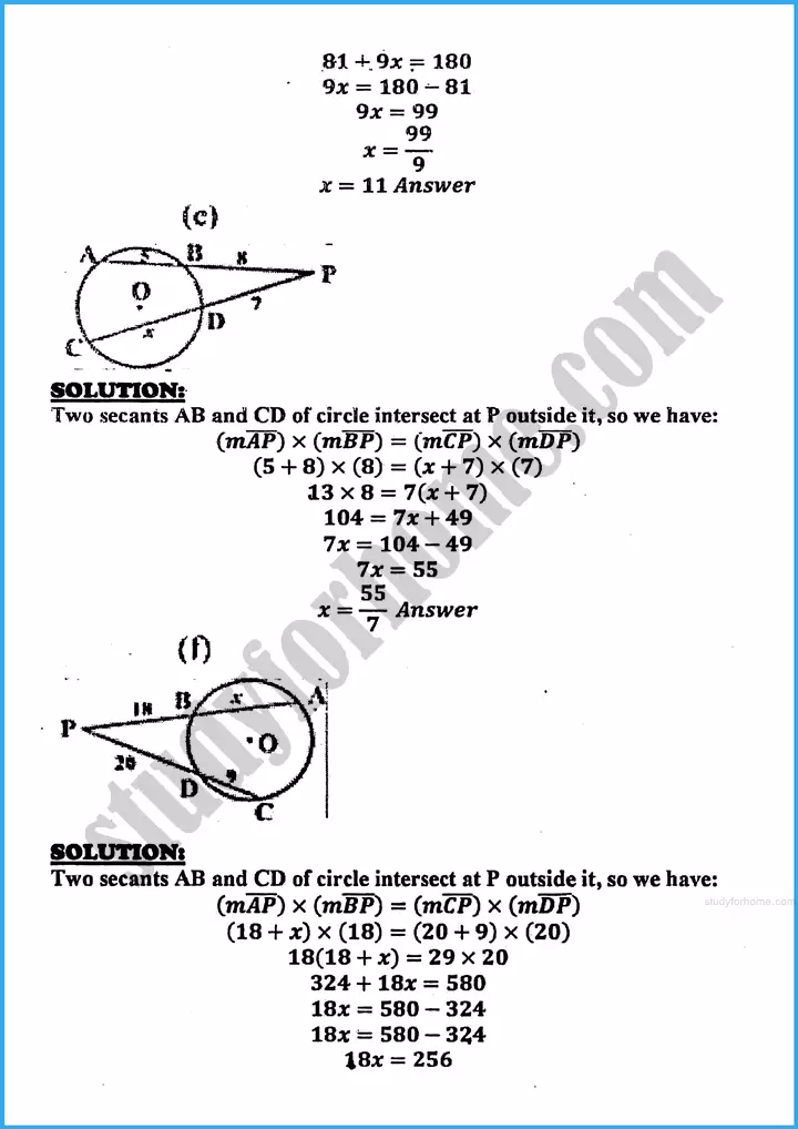 tangents of a circle exercise 26 2 mathematics class 10th 06