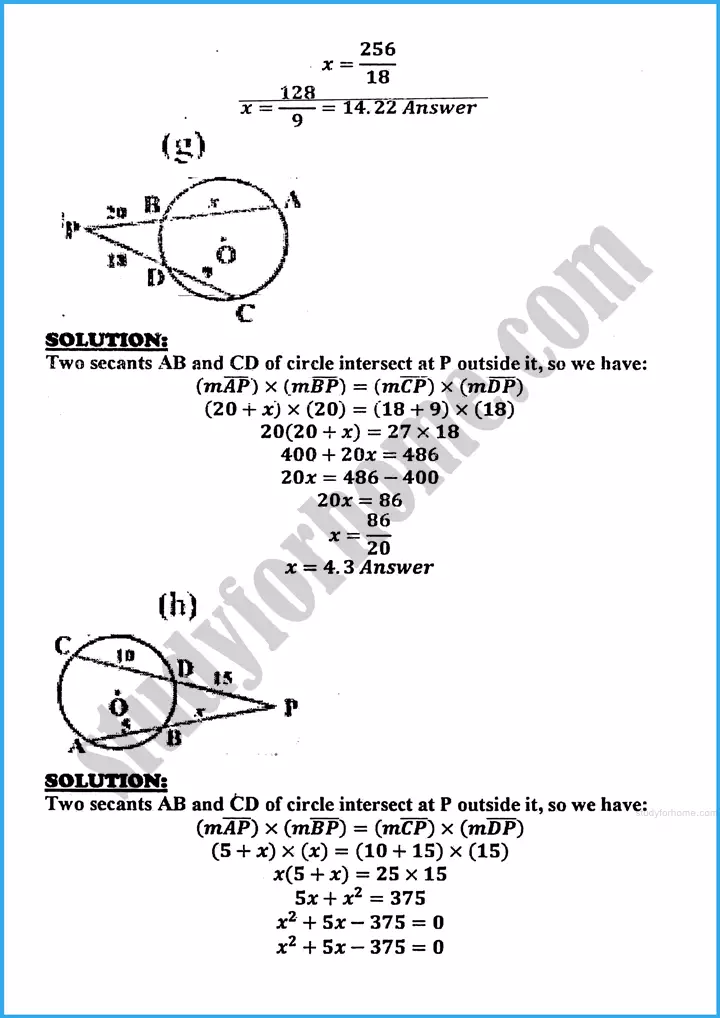 tangents of a circle exercise 26 2 mathematics class 10th 07