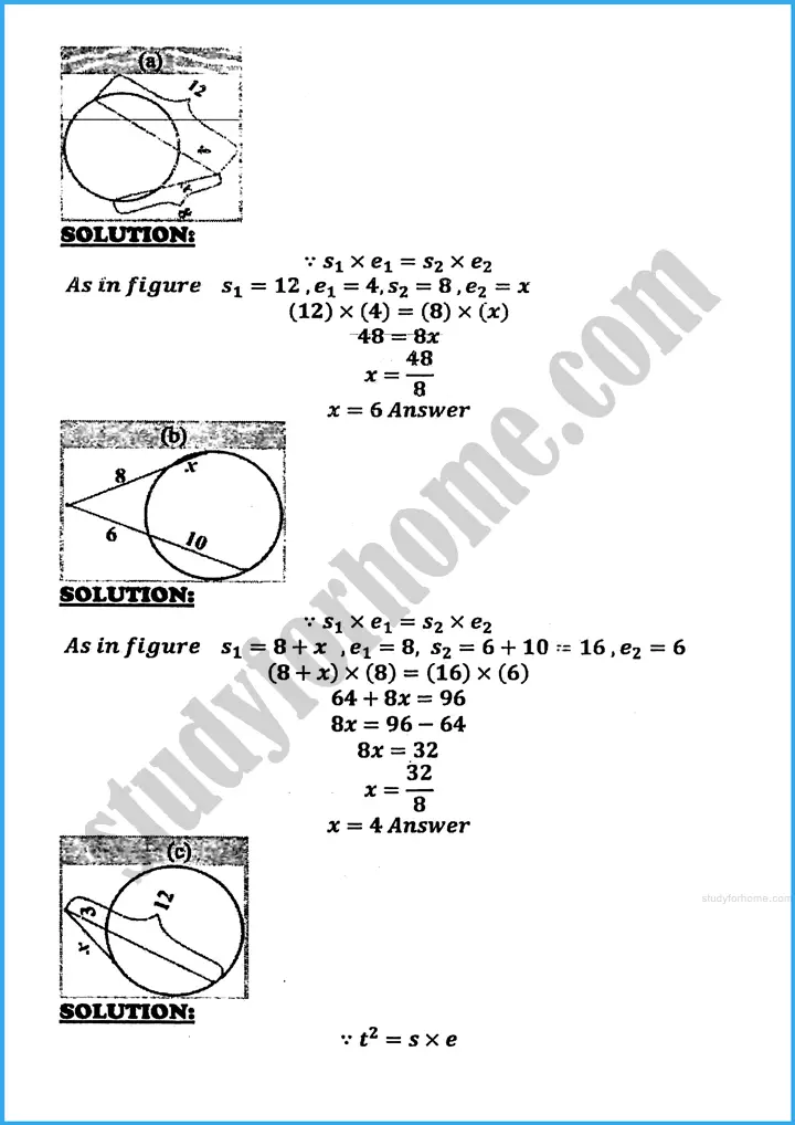 tangents of a circle exercise 26 2 mathematics class 10th 09