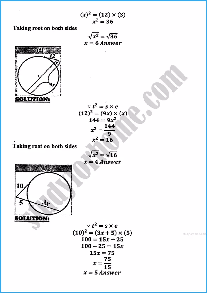 tangents of a circle exercise 26 2 mathematics class 10th 10