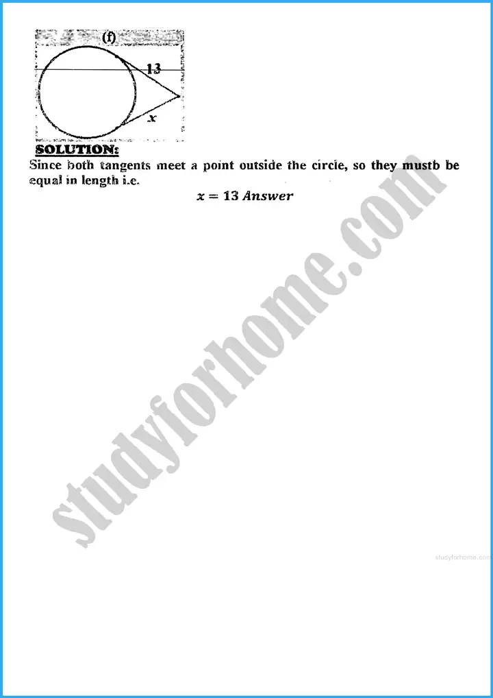 tangents of a circle exercise 26 2 mathematics class 10th 11