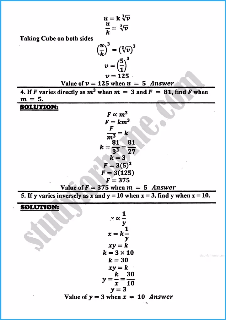 variations exercise 18 2 mathematics class 10th 03