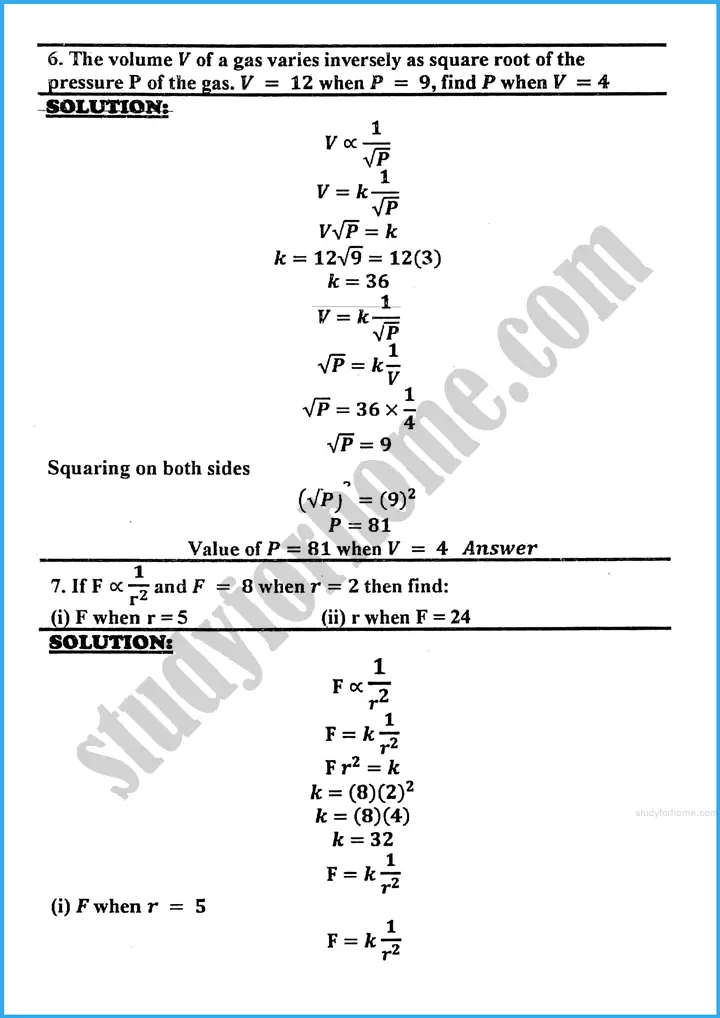 variations exercise 18 2 mathematics class 10th 04